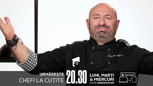 Al şaptelea sezon, care va avea premiera în toamnă la antena 1, va aduce adevărate provocări pentru cei trei chefi, potrivit click.ro. Chefi La CuÈ›ite 2 Decembrie 2020 Concurent Din Echipa Lui ScÄƒrlÄƒtescu Eliminat