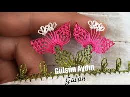 Guzel Bir Igne Oyasi Modeli Ve Yapilisi Oya Tig Isi Cicekler Tig Isleri