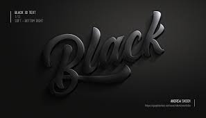 3d Black Photoshop Action In 2020 Photoshop Text Photoshop Actions Photoshop