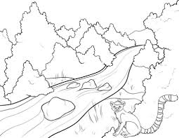 River And Animal Nature Coloring Page River Drawing Water Drawing Cool Art Drawings