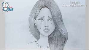 Crying Girl Pencil Sketch How To Draw Crying Girl Youtube Crying Girl Sketch Cry Drawing Crying Girl Drawing