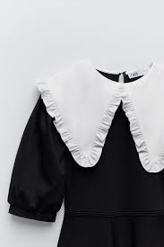 Peter Pan Collar Knit Dress Shirt Collar Pattern Short Sleeve Mini Dress Peter Pan Collars Diy
