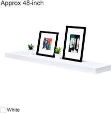Amazonsmile Welland 48 Inch White Mission Floating Shelves For Wall Bathroom Wall Mount Shelves Woo Floating Shelves Wall Mounted Shelves Shelves In Bedroom