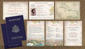 Passport Wedding Invitation Booklets Real Passport Style Paradise Wedding Adventure Passport Invitations Passport Wedding Passport Invitation Template
