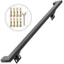 Modern stair railings are often thin, not overbearing, and unconventional. Modern Handrail For Stairs Handrail Bracket Set 3ft Grab Bar Stair Railing Black For Sale Online Ebay