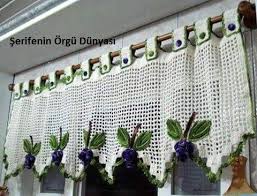 Tig Orgu Dantel Uzumlu Mutfak Perde Tig Isi Cicekler Perde Tig Isleri