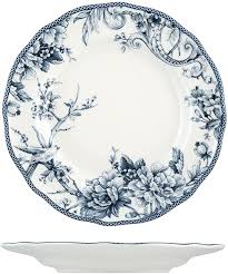 Amazon Com H H Adelaide Dinner Plates Porcelain White Blue 6 Units Dinner Plates Blue And White Plates White Units