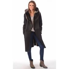 Manteau peau lainée femme à découvrir en ligne sur bonpoint. Authentique La Canadienne Manteau Peau Lainee En Toscane Femme Marron