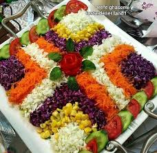 یده ای زیبا برای تزیین سالاد فصل By Deser Land Easy Fruit Salad Recipes Vegetable Platter Food Presentation