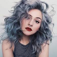 Hair can be colored before styling using permanent or temporary hair color. Pastel Colored Punk Hairstyle For Long Curly Hair Fashion Ce Cabello Gris Peinados Cabello Corto Tumblr