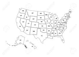 It includes country boundaries, major cities, major mountains in shaded relief, ocean depth in blue color gradient, along. Blank Similar Usa Map Isolated On White Background United States Royalty Free Cliparts Vectors And Stock Illustration Image 121674051