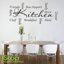 Kitchen stickers wall decor — many ways to beautify your kitchen. Kitchen Words Wall Sticker Quote Kitchen Home Wall Art Decal X105 Ebay