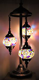 Turkish Mosaic Floor Lamp 3 Globe Mosaic Moon Orbit Nirvana Turkish Mosaic Lamp Lamp Mosaic Lamp