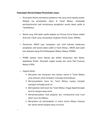 Lembaga politik dapat berupa organisasi. Emansipati Wanita Selepas Pendudukan Jepun