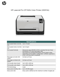 This driver package is available for 32 and 64 bit pcs. Hp Laserjet Pro Cp1525n Color Printer Ce874a Manualzz