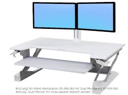 Tighten the bolts with the provided 8 mm wrench. Ergotron Workfit Tl Sit Stand Desktop Workstation Weiss 33 406 062