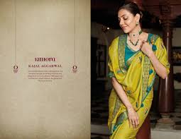Desi masala actress photos collection. Nityanx Kajal 7 By Kimora Saree Series Ks 5101 To Ks 5118 Silk Sarees Set And Single Wholesale Supplier Gujarat