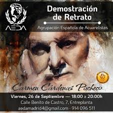 Acuarelas de clases de AEDA por varios de sus profesores en la semana del  17 al 21 de febrero de 2025. Para información de AEDA, cómo ser socio,  apuntarse a las clases