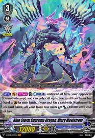 Vanguard tcg and i was introduced to it while i was at my hights as a professional. Blue Storm Supreme Dragon Glory Maelstrom Cardfight Vanguard Review Pojo Com