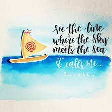Lyrics to the song how far i'll go from disney's latest movie, moana. And No One Knows How Far It Goes Disney Canvas Lettering Canvas Quotes