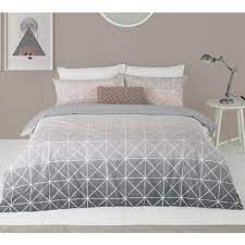 This bedding set is made from a lightweight cotton blend for a cool and comfortable night's sleep. Geormetric Ombre Bed Linen Set French Bedroom Company