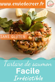 Tartare De Saumon A La Mangue L Entree Irresistible Et Sans Gluten Recette En 2020 Saumon A La Mangue Tartare De Saumon Tartare De Saumon Recette