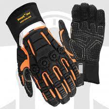 Deep Ii Gel Impact Oil Resistant Glove With Vibration Absorption Gloves Anti Vibration Gloves Orange Black