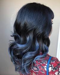 Side part hairstyles pretty hairstyles straight hairstyles black hairstyles medium hair styles short. 69 Stunning Blue Black Hair Color Ideas