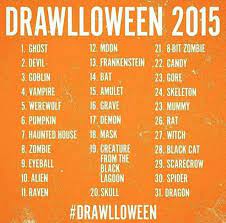 Inktober 2015 Nebolshoy Obzor Drawing Challenge 30 Day Drawing Challenge Halloween Drawings