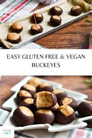 Easy Buckeyes Recipe Gluten Free Vegan Lactose Free Desserts Vegan Buckeye Recipe Vegan Holiday Desserts