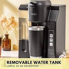 I walk you through making a cup of your own ground coffee in the bella duelbrew coffee maker. Buy Bella Single Serve Coffee Maker Dual Brew K Cup Pod Or Ground Coffee Brewer Adjustable Drip Tray For Personal Travel Mugs Large Removable Water Tank Black Online In Greece B08dvwwkmg