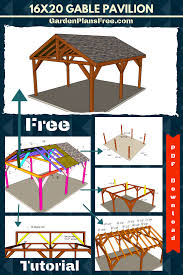 16x20 Pavilion Plans Diy Gazebo Backyard Diy Projects Diy Plans