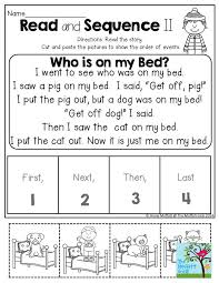 Read And Sequence Short Stories To Help Children Practice Identifying The Order Of Events To Sequencing Worksheets Kindergarten Reading Reading Comprehension
