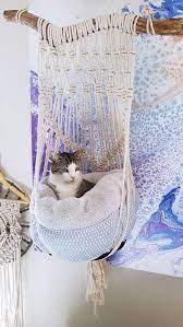 And building diy cat hammock will only take a couple of hours of your. 30 Cool Cat Beds Ideas For Your Four Legged Buddy Hercottage Diy Cat Bed Diy Hammock Crochet Cat Bed