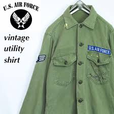vintage u s air force ユーティリティーシャツ ミリシャツ 6 980 メルカリ スマホでかんたん フリマアプリ シャツ ミリタリーシャツ 古着