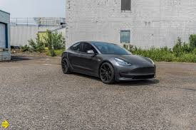 Channel dedicated to all things tesla! Matte Gray Tesla Model 3 Momo Barletta Wheels In Matte Black Momo