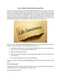 Topconsumerreviews.com reviews and ranks the best life insurance plans available today. Tips To Choose The Best Life Insurance Plans By Probus Insurance Broker Limited Issuu