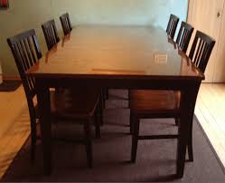 glass top on our wooden kitchen table