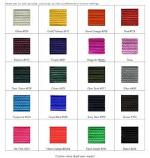 0755 Nylon Webbing Color Chart Plastic Buckles Hardware