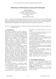 To some extent math prerequisites to computer science is a mathematical science. Pdf Robustness Of Information Systems And Technologies