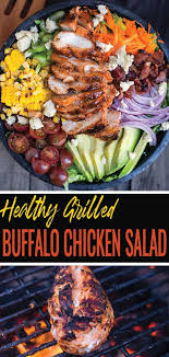 Grilled Buffalo Chicken Salad Recipe Vindulge Recipe Grilled Chicken Recipes Chicken Salad Recipes Buffalo Chicken Salad