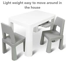 Gardeon outdoor lounge setting furniture papasan chair table wicker sofa patio. Home Canvas Multi Functional Early Learning Study Table Chair Set White And Grey Babystore Ae