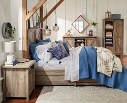Better Homes Gardens Modern Farmhouse Queen Platform Bed With Storage Rustic Gray Finish Walmart Com Furniture Home Bed Storage