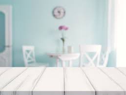 White Desk In Front Of Blur Dinning Tabl Free Photo Freepik Freephoto Pattern Poster Mockup Vintage Dinning Table White Desks Table
