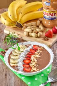 Smoothie Bowl Au Chocolat Et Beurre De Cacahuetes Amour De Cuisine Recette Beurre De Cacahuetes Alimentation Cacahuetes