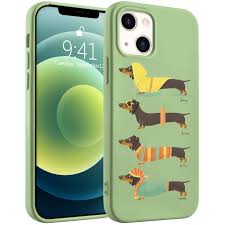 Amazon.com: Idocolors Cute Dachshund Dog Phone Case Compatible with iPhone  11,Green Liquid Silicone Lovely Printted Case,Soft Gel Rubber Full-Body  Protective Microfiber Lining Shockproof Cover : Cell Phones & Accessories