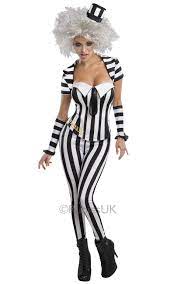 Add a beetlejuice mask and some spectacular white makeup. Beetlejuice Ladies Costume Tv Book And Film Costumes Mega Fancy Dress