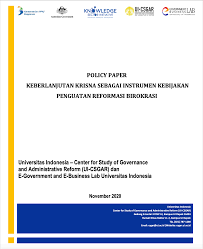 Bappenas akan melibatkan ahli asing dalam menyiapkan pemindahan ibu kota indonesia ke luar sebagai informasi, kementerian ppn/bappenas meminta tambahan anggaran sebesar rp 26 miliar. Policy Paper Keberlanjutan Krisna Sebagai Instrumen Kebijakan Penguatan Reformasi Birokrasi Pengetahuan Knowledge Sector Initiative Ksi