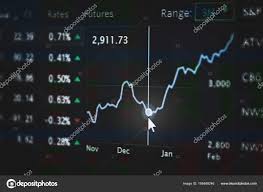 Stock Stock Chart Shallow Dof On Graph Business And