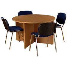 For some, the effect is purely cosmetic, for others it can be important. Bundle Deal Round Meeting Table With 4 Chairs Free Uk Delivery